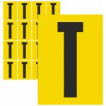 Písmena samolepící T samolepící vinylová fólie 75 mm písmo - aršík 4 ks – Zboží Dáma