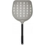 TECHNICA Černá, perforovaná lopata na pizzu z anodového hliníku s hliníkovým úchytem, čtvercová, 310x355x660 mm | TECHNICA, Pizza Line – Zboží Dáma