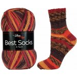 Vlna - Hep příze Best Socks 7316 hnědá, oranžová, bordo – Zboží Dáma
