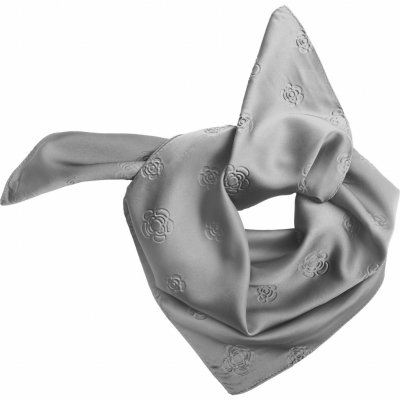 Biju dámský hedvábný čtvercový šátek YF463-37 s potiskem květin šedá 7200721-8 – Zboží Dáma