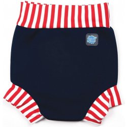 Kojenecké plavky Splash About Happy Nappy Navy Red Stripe