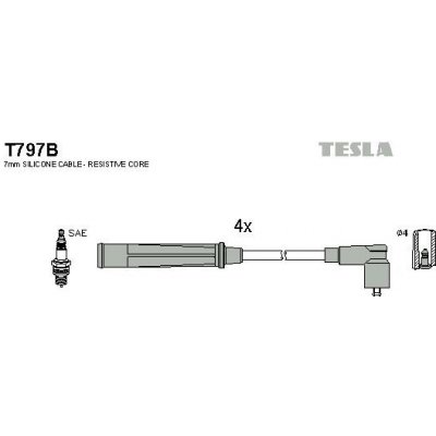 Sada kabelů pro zapalování TESLA T797B – Hledejceny.cz