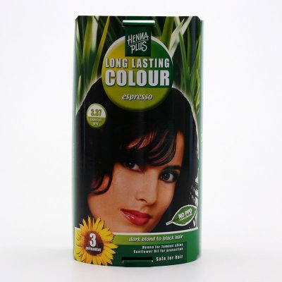 HennaPlus dlouhotrvající barva na vlasy 3.37 Espresso 100 ml – Zboží Mobilmania