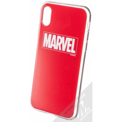 Pouzdro Marvel Logo 002 TPU ochranné silikonové s motivem Apple iPhone X iPhone XS červené – Zboží Mobilmania