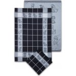 Sleep-well Utěrka žakárová extra savá Pejsci šedočerná 50 x 70 cm 3 ks – Sleviste.cz