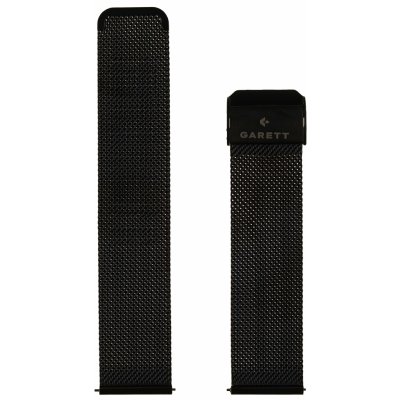 Garett řemínek 22 mm, černý kovový, typ Mesh - STRAP_BLK_STL_22MM – Zboží Živě