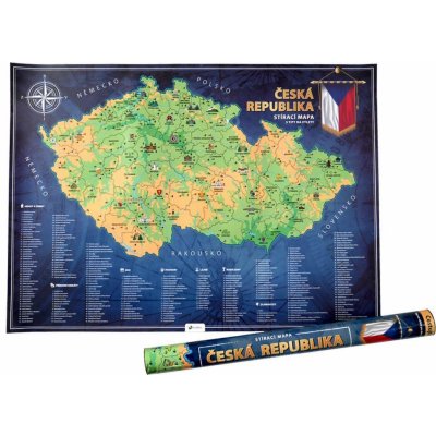 Stírací mapa České republiky – Zboží Dáma Stírací mapa České republiky – Zboží Dáma