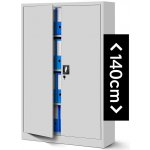 Jan Nowak Plechová policová skříň model KEVIN 900x1400x400, šedá – Hledejceny.cz