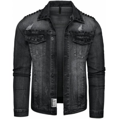 Recea pánská džínová bunda Kahorere černá – Sleviste.cz