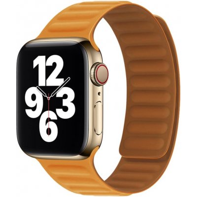 Techsuit Řemínek na hodinky W035 pro muže - Apple Watch 1/2/3/4/5/6/7/8/SE/SE 2/Ultra 42/44/45/49 mm - oranžový KF238577 – Zboží Mobilmania