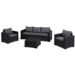 Keter Zahradní set California 3+2+1 grafitový 610303 – Zboží Dáma