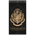 CurePink Prapor Harry Potter: Bradavice - Hogwarts (95 x 47 cm) černá látka – Hledejceny.cz