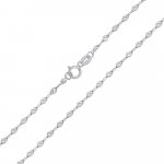 SILVEGO Zlatý řetízek s broušenými destičkami z bílého zlata FNN1636NGW – Sleviste.cz