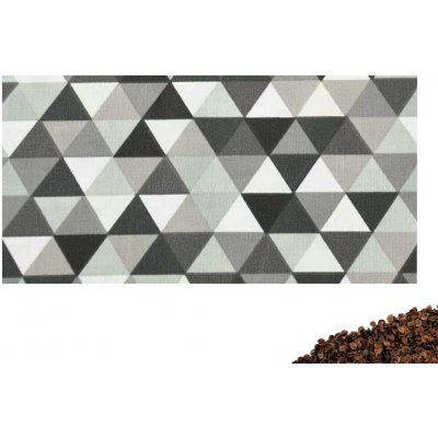 VFstyle nahřívací polštářek bederní s pohankovými slupkami 50x20 cm Triangles šedé – Zboží Dáma