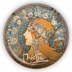 Kovový otvírák Alfons Mucha - Zodiak, ø 5,8 cm – Hledejceny.cz