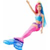 Barbie kouzelná mořská víla vlasy růžově-modré