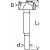 Vrták BOSCH Sukovník s tvrdokovem a předřezovými hroty 40 x 90 mm, d 10 mm 2608597616