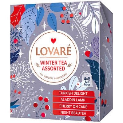 LOVARÉ WINTER Black Tea Assorted coll. kolekce čajů 32 ks – Hledejceny.cz