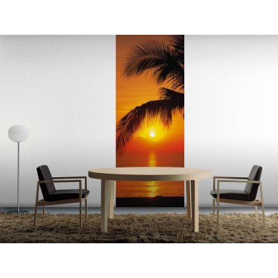 Komar 2-1255 Fototapeta moře Palmy Beach Sunrise Rozměr 92 x 220 cm – Zboží Mobilmania