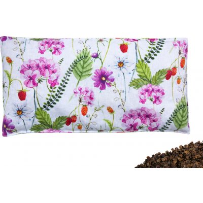 VFstyle nahřívací polštářek bederní s pohankovými slupkami 50x20 cm Flowers – Sleviste.cz
