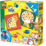 SES Creative Dobarvi si zvířátko baby set prstové barvy se šablonami – Zboží Mobilmania