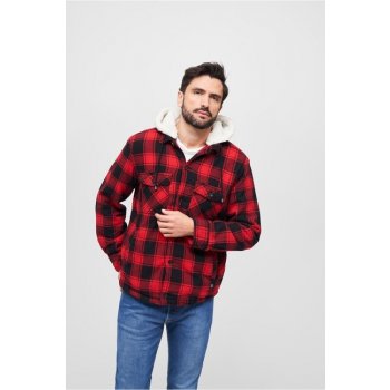 Brandit Lumberjacket Hooded červená černá