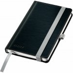 Leitz zápisník Style A6 tvrdé desky čtver. saténově černý – Hledejceny.cz