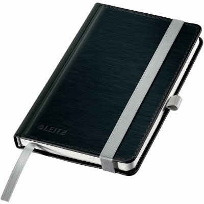 Leitz zápisník Style A6 tvrdé desky čtver. saténově černý – Hledejceny.cz