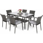 Home&Garden Zahradní sestava Sumba Dark Grey 6+1 s podsedáky – Hledejceny.cz