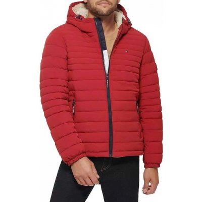Tommy Hilfiger Sherpa bunda červená – Zboží Dáma