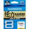 Rybářské lanko Shimano šňůra Kairiki 8 Yellow 150m 0,16mm 10,3kg
