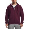 Pánská mikina Under Armour Rival Fleece Hoodie Zip Dark Maroon/White