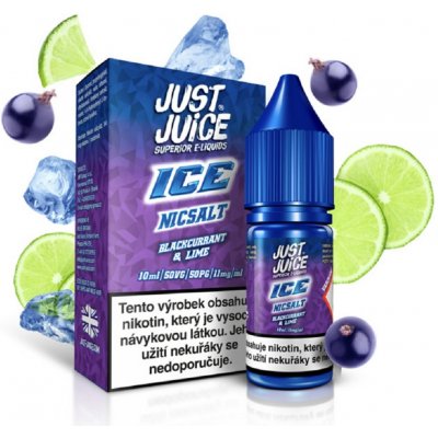 Just Juice Salt ICE Blackcurrant & Lime 10 ml 11 mg – Hledejceny.cz