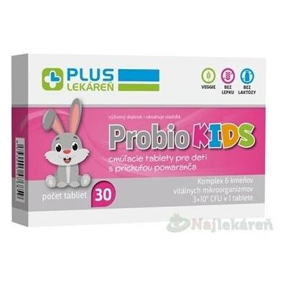Plus Lekáreň Probio Kids pomeranč 30 cucacích tablet – Hledejceny.cz