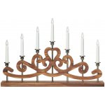 Markslöjd 706428 - Vánoční svícen NIGHTFALL 7xE10/3W/230V hnědá/mosaz 706428 – Hledejceny.cz