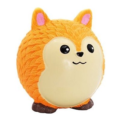 HipHop Dog Míček v designu Totoro liška se zvukem 8 cm latex oranžová – Zboží Mobilmania