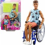 Barbie Model Ken na invalidním vozíku v modrém kostkovaném tílku 195 – Zboží Dáma