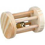 Trixie dřevěný váleček s rolničkou pro křečky a myši 3.5 x 5 cm – Zboží Mobilmania