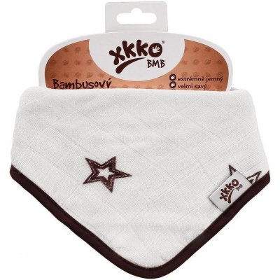 Kikko bambusový slintáček/šátek XKKO BMB Natural Brown Stars – Hledejceny.cz