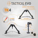 Tactical Evo Bipod TK4 6,5-9" (WEAVER) Černá (black) tk4weaver – Hledejceny.cz