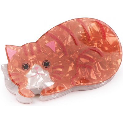 Skřipec do vlasů kočka Varianta: 1 lososová, Balení: 1 ks – Hledejceny.cz