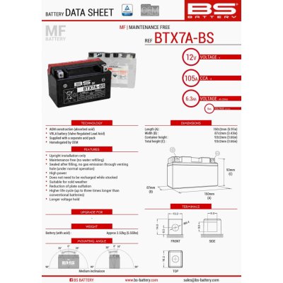 BS-Battery BTX7A-BS – Zboží Mobilmania