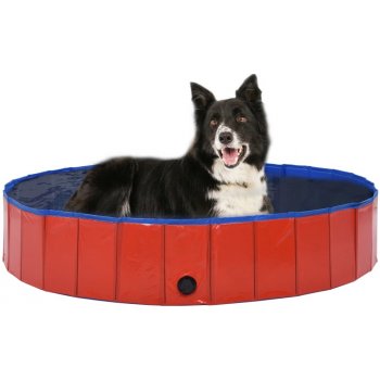 Nabytek XL Skládací bazén pro psy PVC červený 160 x 30 cm