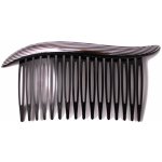 Hřebínek do vlasů stříbrný s černými proužky 12 cm – Zboží Dáma