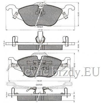 Cifam 822-257-0 Brzdové destičky přední Opel Astra II (G) / Zafira