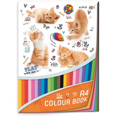 Blok barevných papírů A4 Cats 1703-0330