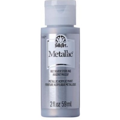 FolkArt metallic acrylic paint 59 ml metallic silver steling – Hledejceny.cz