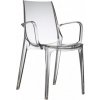 Jídelní židle Scab Design Vanity s područkami nehořlavá transparentní čirá 2654