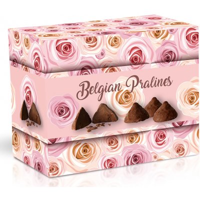 Selllot Belgické pralinky z mléčné čokolády s čokoládovou náplní Růžové růže 200 g – Zboží Mobilmania