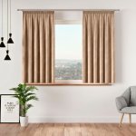 Dekorační krátký závěs s řasící páskou VELVINO color 001 béžová 140x160 cm (cena za 1 kus) MyBestHome – Zboží Mobilmania